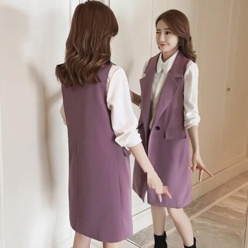 ZG1330 female spring and autumn Korean version 2020 new women fashion sleeveless Vest coat cheap wholesale