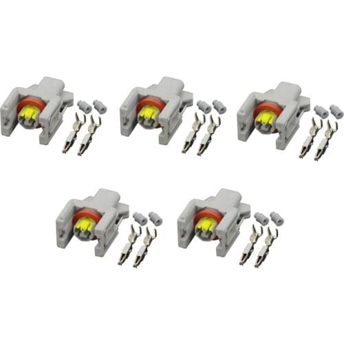 5 Sets 2 Pin 1743486-3 Suitable for Diesel Vehicle Nozzle Plug-in Waterproof Connector DJ7026-1.5-21, 1743486-3