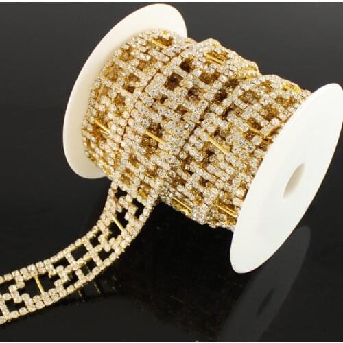 5Yards Cystal Rhinestone Trim Cup Chain Claw Jewelry Crafts DIY Sewing Accessories
