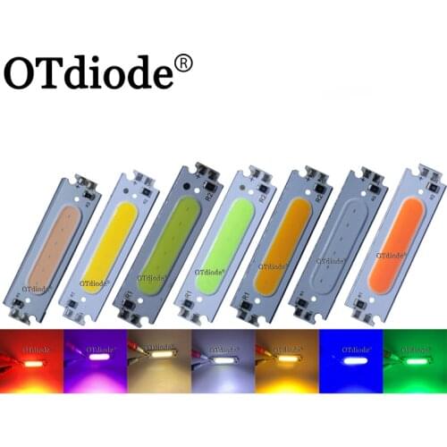 60*15mm 12V 2W COB LED Light Strip Flip Chip 6cm Colorful LED Bulb for Auto Car Lamps House Lighting DIY DC12V 60mm COB