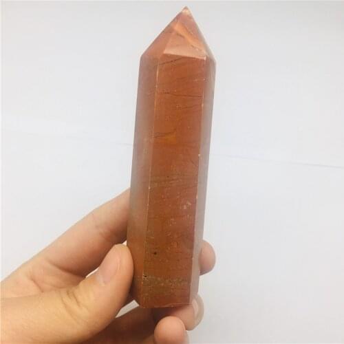 8-9cm Natural red jade stone crystal crystal rod point healing 1pc