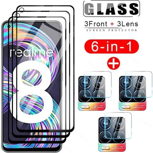 9D Full Protective Glass For OPPO Realme 8 7 Pro 7i C21 C15 C11 C3 Tempered Glass Realme 6 5 Pro 6i 6S 5i 5S Screen Protector