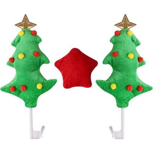 Car Decoration Christmas Cute Reindeer Antlers Christmas Tree Cruth Pattern for Car AutoTruck Xmas Decor