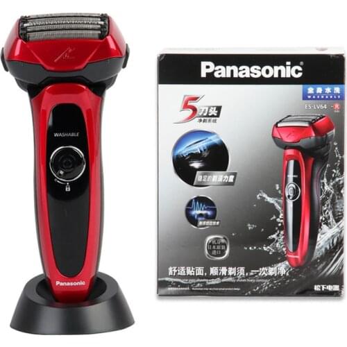Panasonic ES-LV64 Mens Electric Shaver Rechargeable Smart 5 Floating Cutter Head Support Body Washable Low Battery Display