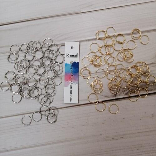 Camal 500pcs 11mm Ring Bronze/Gold/Chrome/Rose Gold Jewelry Making Crystal Octagon Bead Chandelier Lamp Prisms Pendant Connector