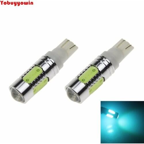 Ice Blue Auto Turn Signal Light Wedge Lamp Lens High Power 5 Emitters COB SMD LED AC / DC 12V-24V 2921 2825 12256 A077-BB