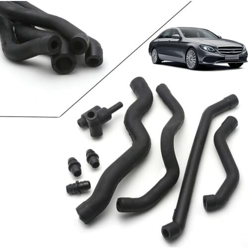 8 Pcs Black Crankcase Ventalation Air Intake Breather Hose Kit Hight Quality Parts For Mercedes- Benz C240 C280 C32 C320 C43
