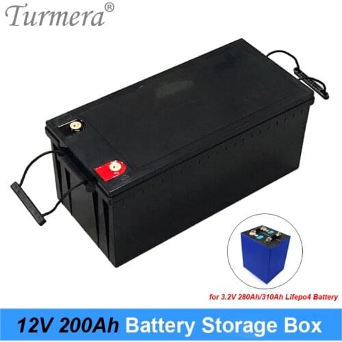 Turmera 12V Battery Storage Box with LCD Display for 3.2V 200Ah 280Ah 310Ah 320Ah Lifepo4 Battery Solar Energy System or UPS Use