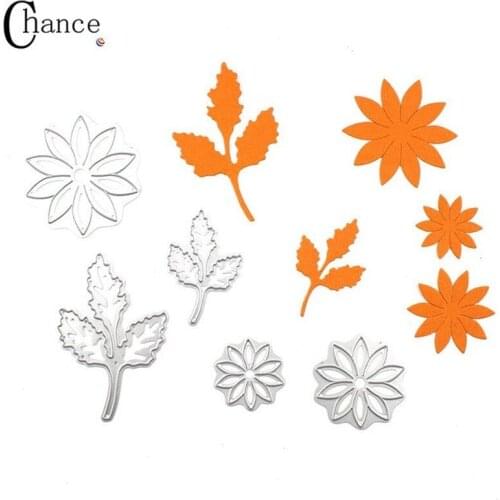 Metal Cutting Dies Paper Knife Art Craft Leaf Flower Scrapbooking Stamping Frame Background Card Making Tools Cutting DIY
