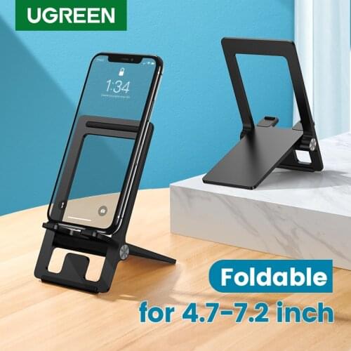 Ugreen Cell Phone Stand for Desk Adjustable Phone Holder Dock for iPhone 11 Pro Max XS XR 8 7 Foldable Mobile Phone Holder Stand