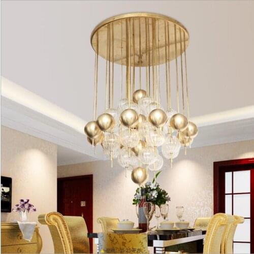New modern minimalist creative personality fashion luxury glass ball designer sales model room chandelier led