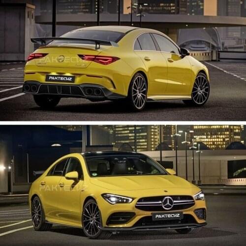 Suitable for New 20 Benz Cla35 Refitted Carbon Fiber Front Wind Knife Rear Lip Tail Wing Surrounding Kit