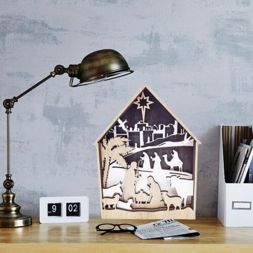 Christmas Nativity Scene Ornaments Carving Religious Christian Church Catholic Gifts Home Decoration Ornaments