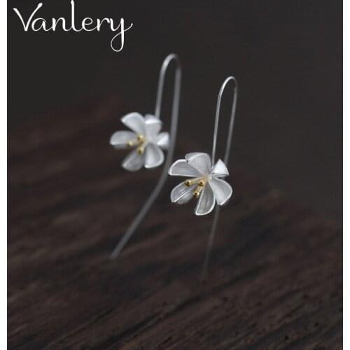 Korean Version of Retro Vintage Lotus Flower Earrings For Women Punk Geometric Earrings 2021 New Trendy Jewelry