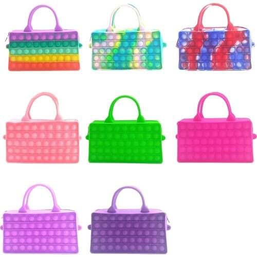New Arrival Silicone Purse Fidget Toys Push Bubbles Dimple Bag Popper Sensory Poppet Pencil Case Autism Needs Antistress Toy