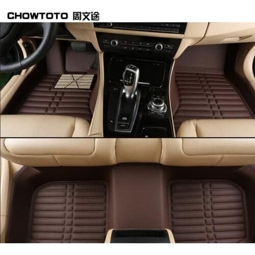 CHOWTOTO AA Special Car Floor Mats For Volkswagen CC Durable non-slip Leather Carpets For VW CC
