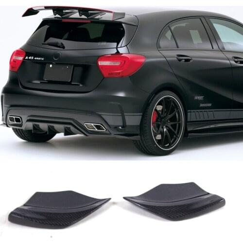 V-A Style Carbon fiber Rear Lip Splitter Rear Side Valences For BENZ W176 A200 A260 A45