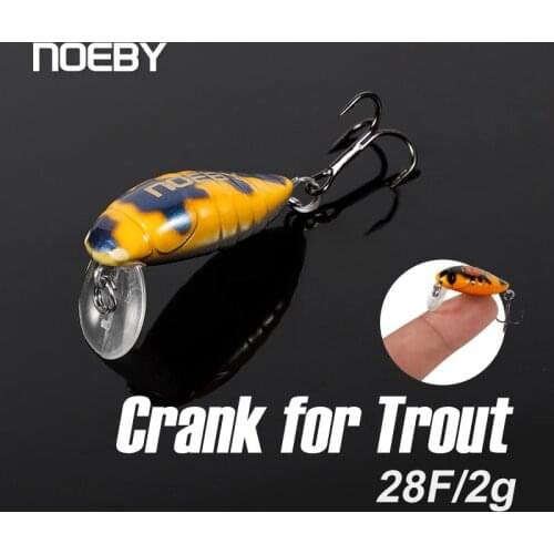 Noeby Crankbaits Fishing Minnow 28mm 2g Floating Mini Wobblers 9159 Insect Artificial Hard Baits Swimbait for Trout Fishing Lure