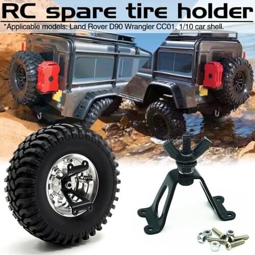 Spare Tire Holder Fixed Mount For D90 Wrangler CC01, 1/10 Car Shell RC RC Car Model Tire Crawler Rack Metal Wheel Bracket