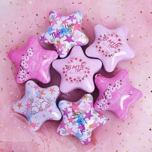New Wishing Star Wedding Candy Chocolate Tin Box Creative Christmas Birthday Party Ornament Dessert Storage Box For Kid Gifts
