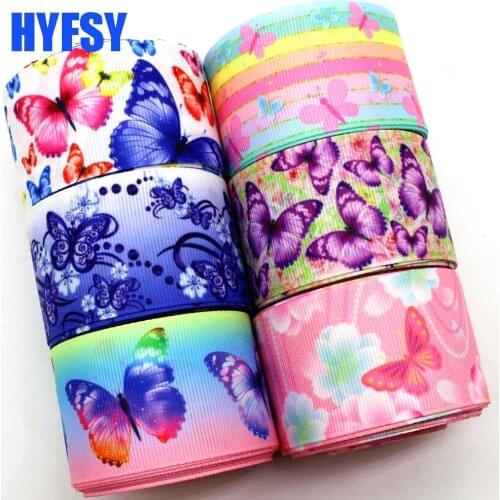1 '25 1-1/2 38mm cartoon ribbon butterfly 10 yards DIY handmade materials gift wrapping hair accessories Grosgrain ribbons