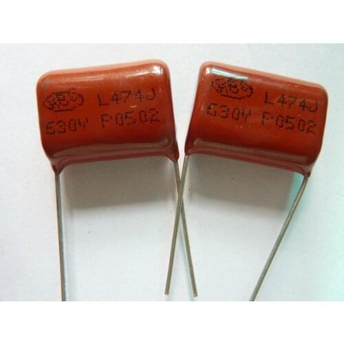 10pcs CBB 474 630V 474J CBB21 0.47uF 470nF P20 Metallized Polypropylene Film Capacitor