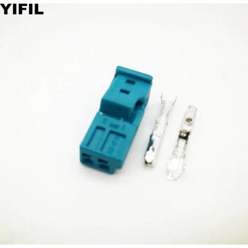 10pcs/lot 2 Pin/Way Female Wiring Cable Plug Terminal Connector Socket For BMW AUDI A4 A3 VW SEAT SKODA 61136925634 6925634