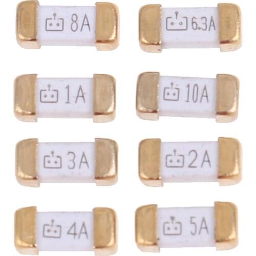10 Pcs/lot Gold Foot 1808 125V SMD Fast Blow Fuse 0.5A 0.75A 1A 2A 3A 4A 5A 6.3A 8A 10A 0451 Ultra-rapid Fuses