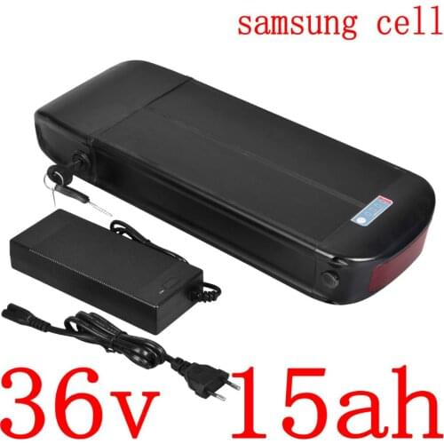 36V 500W 1000W Rear Rack battery 36V 15AH electric bicycle battery 36V 12Ah 15Ah 18Ah Lithium Ebike Battery use samsung cell