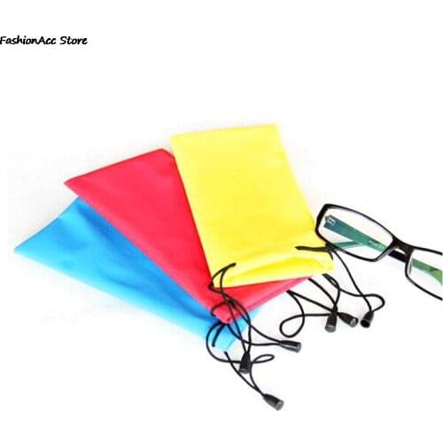 5pcs/set Sunglasses Bag Pouch Soft Cloth Cleaning Optical Glasses Case Eyewear