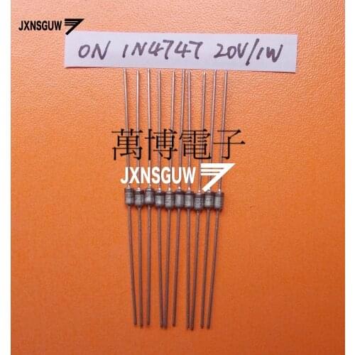 50PCS Original ON Zener diode DO-41 1N4747 IN4747 1N4747A 4747 1W 20V Diode