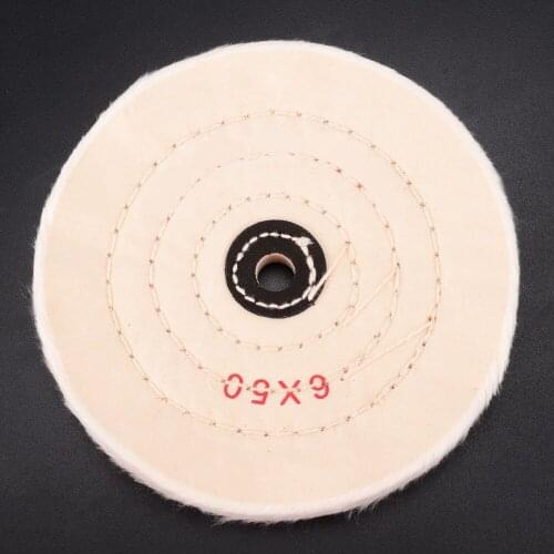 6 inch Buffing Polishing Wheel 1/2 inch Arbor Buffer Polish Pad 50 Play for Wood Metal Polishing Abrasive Tools Mayitr