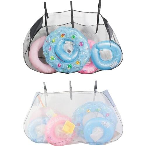 145x75x30cm Swimming Pool Storage Bag Large Hanging Mesh Organizer Storage Bag For Holds Sports Balls Pool Inflatable Toys