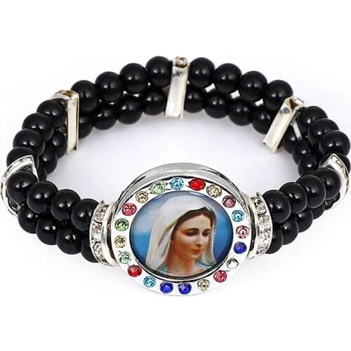 Jesus Bracelet Jewelry Virgin Mary Cross Exquisite Random Picture Christian Supplies Gifts Accessories Bracelet Wholesale