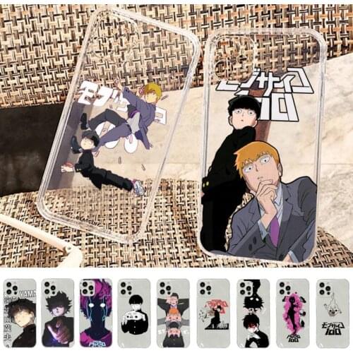 Mob Psycho 100 Anime Phone Case for iPhone 11 12 pro XS MAX 8 7 6 6S Plus X 5S SE 2020 XR case