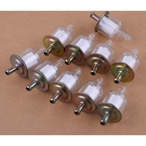 CITALL 10pcs/Set 5/16 inch 8mm Petrol Fuel Line Filter fit for Car Boat Tractor Dirt Bike ATV Motorcycle Accessories