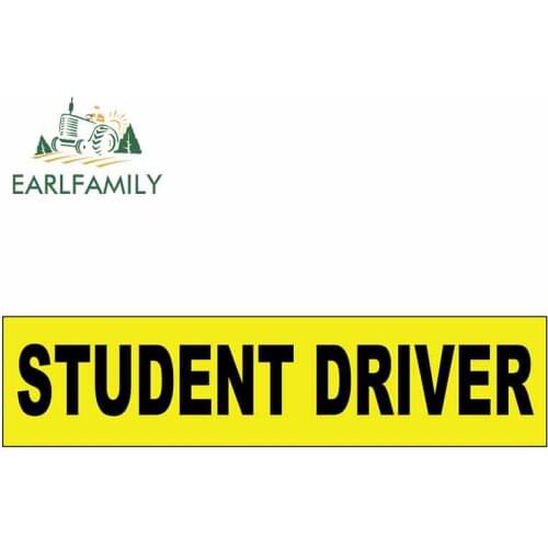 EARLFAMILY 13cm x 4.5cm Car Sticker Student Driver Decal Please Be Patient Bumper Sticker Decal Car Truck Vinyl Car Stickers