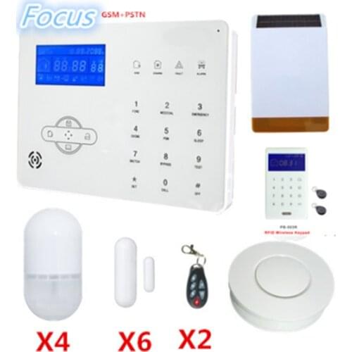 Focus ST-IIIB Wireless GSM Alarm System Home Safety protection Alarm System with Solar-power Strobe Falsh Siren