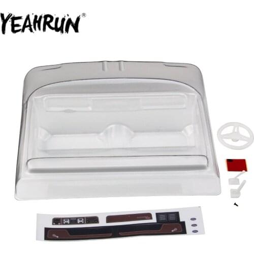 Simulation Transparent Interior Trim for 1/10 RC Crawler Car TRAXXAS TRX4 Cockpit Seat Dash Board Steering Wheel Kit