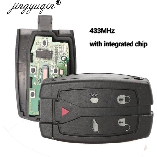 Jingyuqin 433MHz 5 Buttons Remote Smart Key Fob For Land Rover Freelander 2 3 LR2 Sport Fit Range Rover with integrated chip