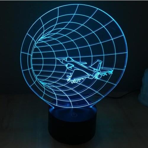 Colorful time machine 3D LED acrylic lamp touch switch colorful lamp energy-saving stereo vision