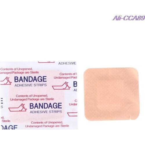 10Pcs Safety Waterproof Skin Color Square Band Aid Adhesive Bandages Band Aid for Outdoor Wound Closure