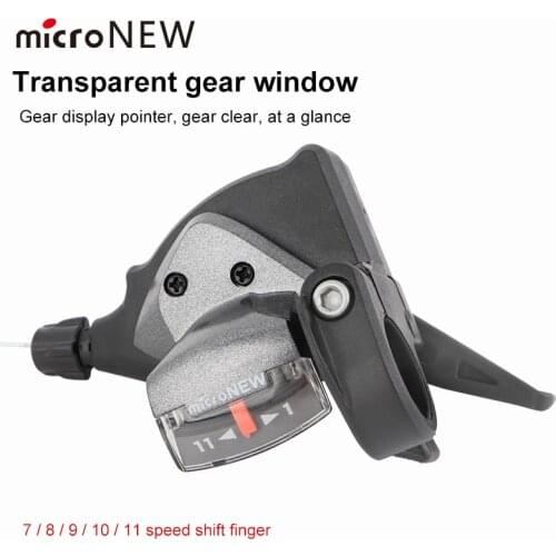 MicroNEW Bicycle Derailleur Shifters 7 8 9 10 11 21-33 Speeds Split Fingerposts 1.7m 2.1m Shifter Core Left/Right Finger Paddle