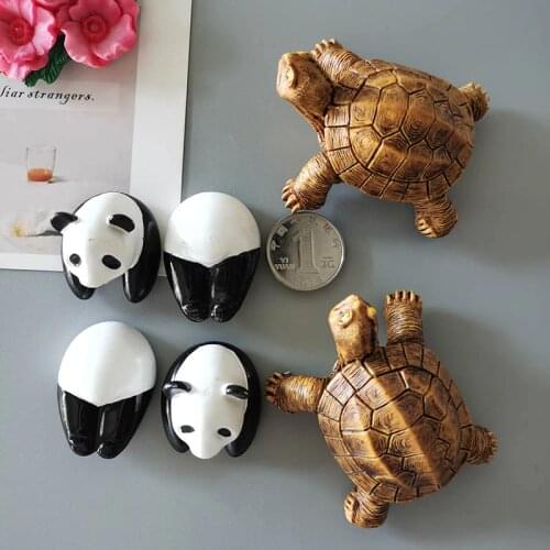 Cute Animal Fridge Magnets Simulation Owl Panda Tortoise Cute Magnets Refrigerator Sticker Hone Kitchen Decoration Kids Gifts