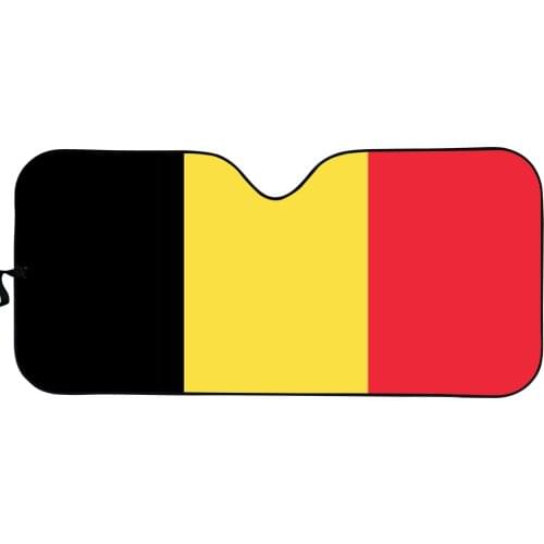 German/Spanish Flag Pattern Printing Car Keep Cool Sunshade Front Window/Windshield Foldable Visor UV Protect Fit Almost Cars