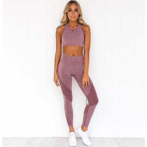 New Solid Running Bra&Pants Gym Workout Fitness Tights Sport Wear Sports Wear for Women Gym Leggings Workout Yoga Set