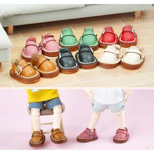 Ob11 doll shoes bjd shoes cowhide copper buckle leather boots for obitsu11,GSC clay,body9,YMY,1 / 12BJD doll Accessories boots