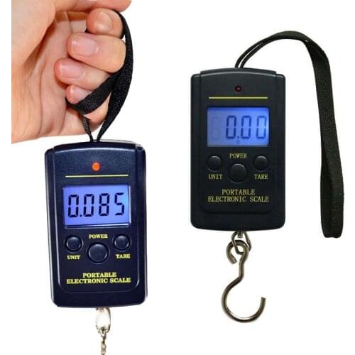 10 pcs Portable Electronic Hanging Scale Up to 40Kg 40kg/88lb/1,410oz Digital Weight Fishing Hanging Scale Measuring Tool