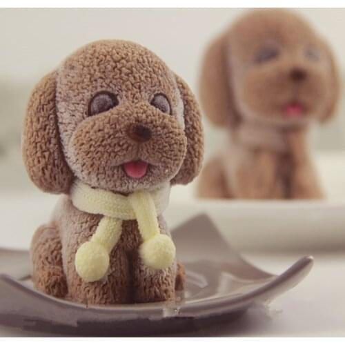Lovely Dog Shape Silicone Molds Chocolate Fondant Cake Baking Mould Cake Decorating Tools Candle Soap Silicone Mould