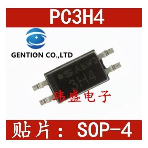 10PCS PC3H4 3H4 SOP-4 light coupling isolator photoelectric coupler in stock 100% new and original